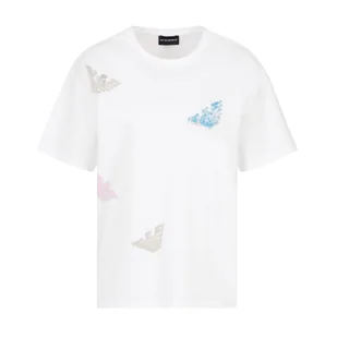 t-shirt donna emporio armani - t-shirt - bianco - Koszulki i topy damskie - miniaturka - grafika 1