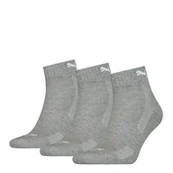 Skarpetki damskie - PUMA Skarpety do sneakersów, amortyzowane, szary (middle grey melange), 42 EU - miniaturka - grafika 1