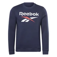 Bluzy męskie - Męska Bluza REEBOK RI FLC BIG LOGO CREW H54795 – Granatowy - miniaturka - grafika 1
