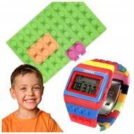 Mały naukowiec - ZESTAW KLOCKOWY NOTES DO PISANIA ZIELONY + KLOCKOWY CYFROWY ZEGAREK - miniaturka - grafika 1