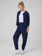 Spodnie sportowe damskie - 4F Spodnie dresowe z modalem joggery damskie - granatowe XXL - miniaturka - grafika 1