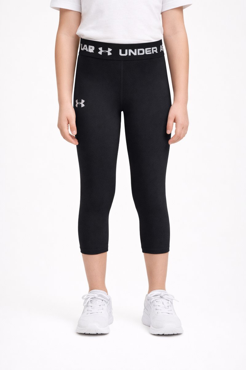 UNDER ARMOUR CZARNE LEGGINSY SPORTOWE LOGO MŁODZIEŻOWE 156-166 I4A