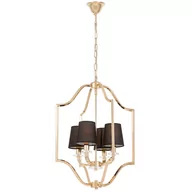 Lampy sufitowe - LAMPA WISZĄCA NOWOCZESNA CZARNO-ZŁOTA ORLANDO W4 - miniaturka - grafika 1