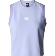 Koszulki i topy damskie - The North Face Kobiety Terry Relaxed Cropped Tank Top Purple Mint S - miniaturka - grafika 1