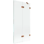 Parawany nawannowe - Mexen Lunar parawan nawannowy 2-skrzydłowy prawy 90 x 150 cm, transparent, różowe złoto - 897-090-100-60-00-P - miniaturka - grafika 1