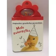 Książki edukacyjne - Małe zwierzątka Książeczka z grzechotką i gryzaczkiem - miniaturka - grafika 1