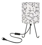 Lampy stojące - Biała lampka nocna z abażurem we wzory - 4X D246 H5-N91 - miniaturka - grafika 1