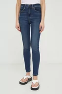 Spodnie damskie - Levi's jeansy RETRO HIGH SKINNY damskie kolor granatowy - miniaturka - grafika 1