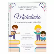 Atlasy i mapy - Atlas geograficzny z nadrukiem dla dziewczynki na ślubowanie na ucznia - miniaturka - grafika 1