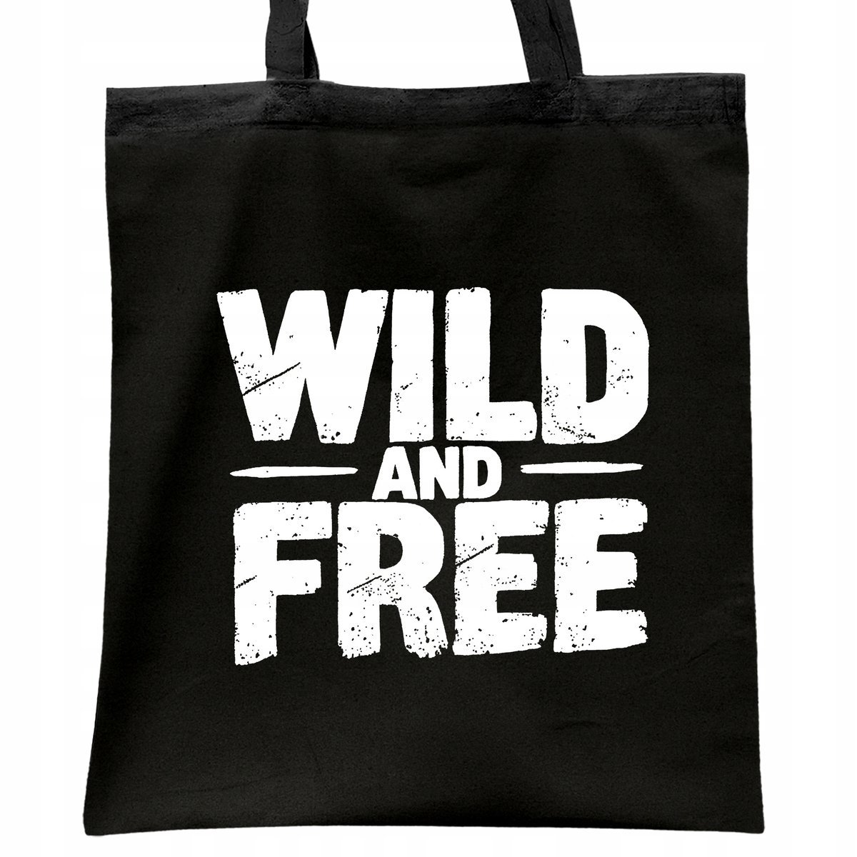 Torba bawełniana czarna na zakupy Wild And Free