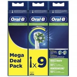 Oral-B CROSS ACTION Końcówki Wymienne Szczoteczka Elektryczna 9 Główek - Końcówki do szczoteczek elektrycznych - miniaturka - grafika 1