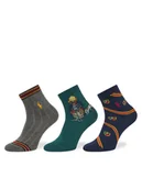 Skarpetki dla dzieci - Polo Ralph Lauren Zestaw 3 par wysokich skarpet dziecięcych 442P03160001 Kolorowy - miniaturka - grafika 1