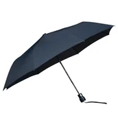 Parasole - Automatyczna składana klasyczna parasolka granatowa, otwierana jednym przyciskiem - miniaturka - grafika 1