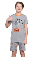 Piżamy chłopięce - Piżama chłopięca Bafi szara 146/152 - miniaturka - grafika 1