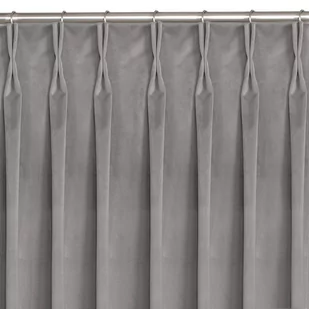Zasłona VILA kolor szary styl klasyczny flex 9,5 cm z podwójną zakładką velvet 530x245 homede - CURT/HOM/VILA/VELVET/FLEX/95/GRE - Zasłony - miniaturka - grafika 1