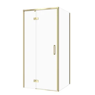 Kabina prysznicowa Cersanit Larga 80x80x195 kwadratowa złoty mat transparentne S601-462 - Kabiny prysznicowe - miniaturka - grafika 1