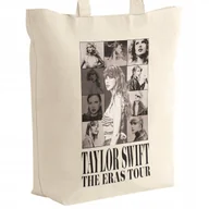 Torby i wózki na zakupy - Torba bawełniana na zakupy 42x38 z dnem Taylor Swift The Eras Tour - miniaturka - grafika 1
