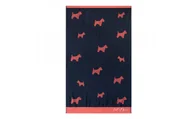 Ręczniki - Ręcznik plażowy duży bawełna egipska 100x160 Dogs czerwono-granatowy psy - miniaturka - grafika 1
