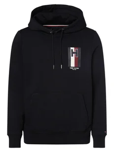 Tommy Hilfiger Męska bluza z kapturem Mężczyźni Bawełna niebieski jednolity, S - Bluzy męskie - miniaturka - grafika 1