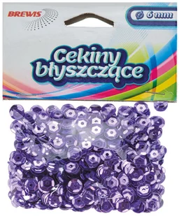 Cekiny Błyszczące 6Mm B160 Fioletowy, Brewis - Dekoratorstwo - miniaturka - grafika 1
