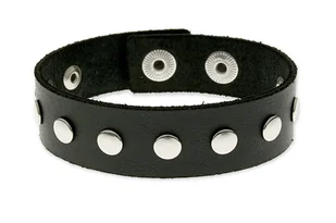 Damska Bransoletka Z Nitami Ze Skóry Napy - Bransoletki - miniaturka - grafika 1