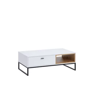 Ława OL-05 Olier GIB Meble Biały / Dąb Artisan - Ławy i stoliki kawowe - miniaturka - grafika 1