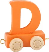 Pociągi dla dzieci - Small Foot Design Wagonik z literką D Alfabet Pociąg - miniaturka - grafika 1