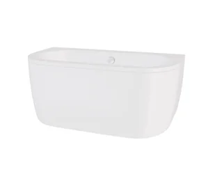 Besco Wanna przyścienna Volya 160x75 cm kompozyt biały połysk syfon z napełnieniem przez przelew chrom WKV-160-WSO - Wanny Besco Wanna przyścienna Volya 160x75 cm kompozyt biały połysk syfon z napełnieniem przez przelew chrom WKV-160-WSO - Wanny - miniaturka - grafika 1