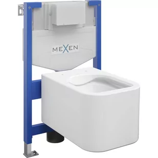 Mexen zestaw podtynkowy WC stelaż Fenix XS-F z miską WC Elis, biały - Stelaże i zestawy podtynkowe do WC - miniaturka - grafika 1