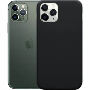 Etui Do Iphone 11 Pro Gumowe Obudowa Czarne Matowe Silikon Pokrowiec Slim - Etui i futerały do telefonów - miniaturka - grafika 1