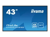 Monitory reklamowe i wyświetlacze - IIYAMA LH4341UHS-B2 43inch 3840x2160 4K UHD IPS panel 1precent Haze Landscape and Portrait mode Speakers 2x 10W VGA 3x HDMI 500cd/m2 - miniaturka - grafika 1