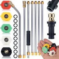 Inne akcesoria do nawadniania - ZESTAW KOMPLET 7 LANC PRZEDŁUŻKA DO KARCHER LANCA 2,6M 1/4 ZAGIĘTA DYSZE - miniaturka - grafika 1