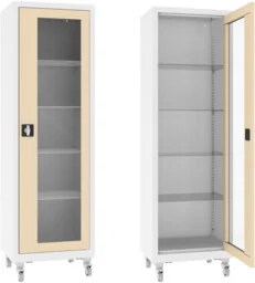 XSML.101.9010.1015 mobilna szafa lekarska 1-skrzydłowa 1-komorowa biało-beżowa na kołach - Meble i wyposażenie gabinetów medycznych XSML.101.9010.1015 mobilna szafa lekarska 1-skrzydłowa 1-komorowa biało-beżowa na kołach - Meble i wyposażenie gabinetów medycznych - miniaturka - grafika 1