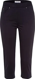 Raphaela by Brax Damskie spodnie damskie w stylu Pamona Capri z dżerseju, wsuwane, letnie bawełniane spodnie, granatowy, 29W / 30L - Spodnie damskie - miniaturka - grafika 1