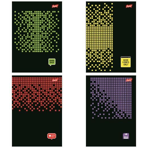 ZESZYT A5 96 # PIXEL PULSE LAMINOWANY UNIPAP