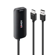 Adaptery i przejściówki - Lindy 43423 adapter kablowy 0,2 m USB Type-C HDMI + USB Type-C Czarny - miniaturka - grafika 1