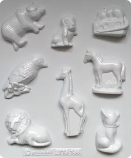 Zwierzęta safari, foremka do odlewów z gipsu - Akcesoria rzeźbiarskie - miniaturka - grafika 1