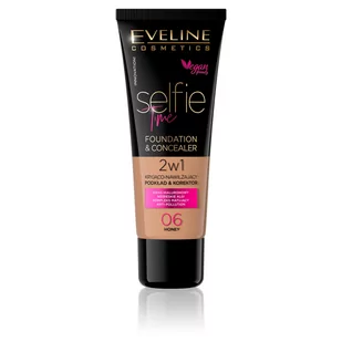Eveline Selfie Time Foundation & Concealer 06 Honey 30ml - Podkłady do twarzy - miniaturka - grafika 1