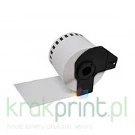 Dodatki do drukarek i skanerów - Zamienna taśma Brother DK 22205 62mm x 30.48m biała/czarny nadruk - miniaturka - grafika 1