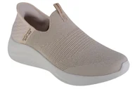 Moda i Uroda OUTLET - Skechers Ultra Flex 3.0-Glitter Me Slip-ins 149591-NTGD, Damskie, buty sneakers, Beżowy - miniaturka - grafika 1