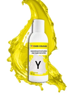Tusz do ploterów- Yellow 100 ml Food Colours - Dodatki do ciast w proszku - miniaturka - grafika 1