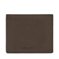 Portfele - Duży Portfel Męski Calvin Klein Micropebble Billfold W Coin LV04D1033G Brązowy - miniaturka - grafika 1