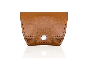 Skórzana bilonówka, portfel na monety camel Solier SA10 - SOLIER - Portfele - miniaturka - grafika 1