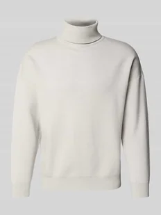 Sweter z dzianiny z golfem - Swetry męskie - miniaturka - grafika 1