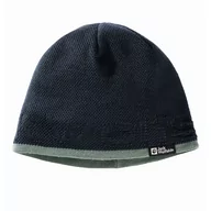 Czapki męskie - Czapka zimowa Jack Wolfskin BRAND BEANIE night blue - ONE SIZE - miniaturka - grafika 1