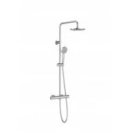 Zestawy prysznicowe - ROCA A5A9F18C00 VICTORIA-T BASIC Kolumna prysznicowa z baterią termostatyczną prysznicową (deszczownica ROUND ABS 20cm, słuchawka prysznicowa 100/1F, wąż prysznicowy metalowy 1,7m, drążek ze stali nierdzewnej, bateria termostatyczna prysznicowa T-500) - miniaturka - grafika 1