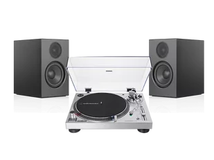 Audio-Technica AT-LP120X-USB (srebrny) + A28 (czarny) - Zestawy stereo - miniaturka - grafika 1