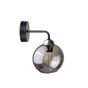 Lampy ścienne - KET Loftowa LAMPA ścienna KET1211 skandynawska OPRAWA szklany kinkiet czarny srebrny KET1211 - miniaturka - grafika 1