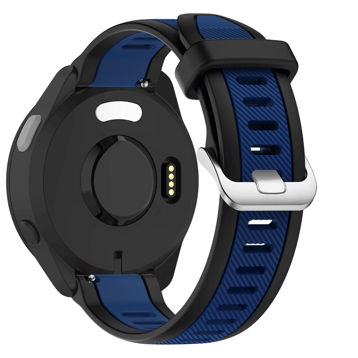 Фото - Ремінець для годинника / браслета Garmin INF Silikonowy pasek 22 mm do  165 - Komfort i styl dla Twojego zegarka Niebieski + Czarny 22 mm 