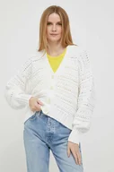 Swetry damskie - Tommy Hilfiger kardigan damski kolor beżowy - miniaturka - grafika 1